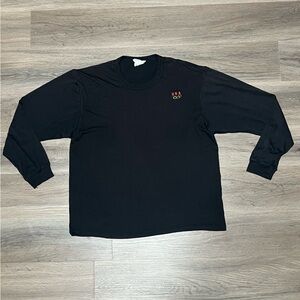 Duofold USA Olympic Women's *L/XL T Shirt Black Long Sleeve Retro Official VTG